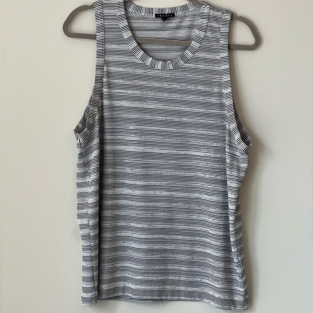 THEORY STRIPED TANK TOP SHIRT